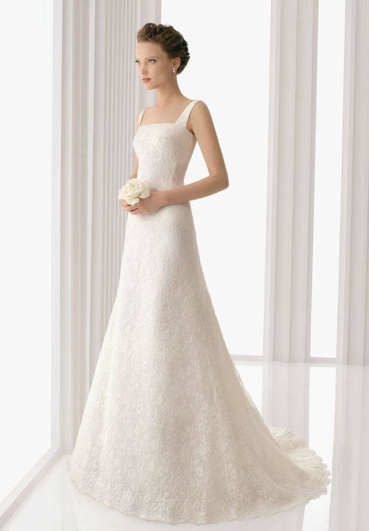 Lace-Square-A-Line-Elegant-Wedding-Dress