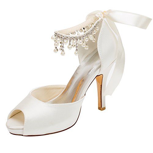 Gelin Ayakkabısı Topuklu Modelleri - Beyaz Gelin Topuklu Ayakkabi 8